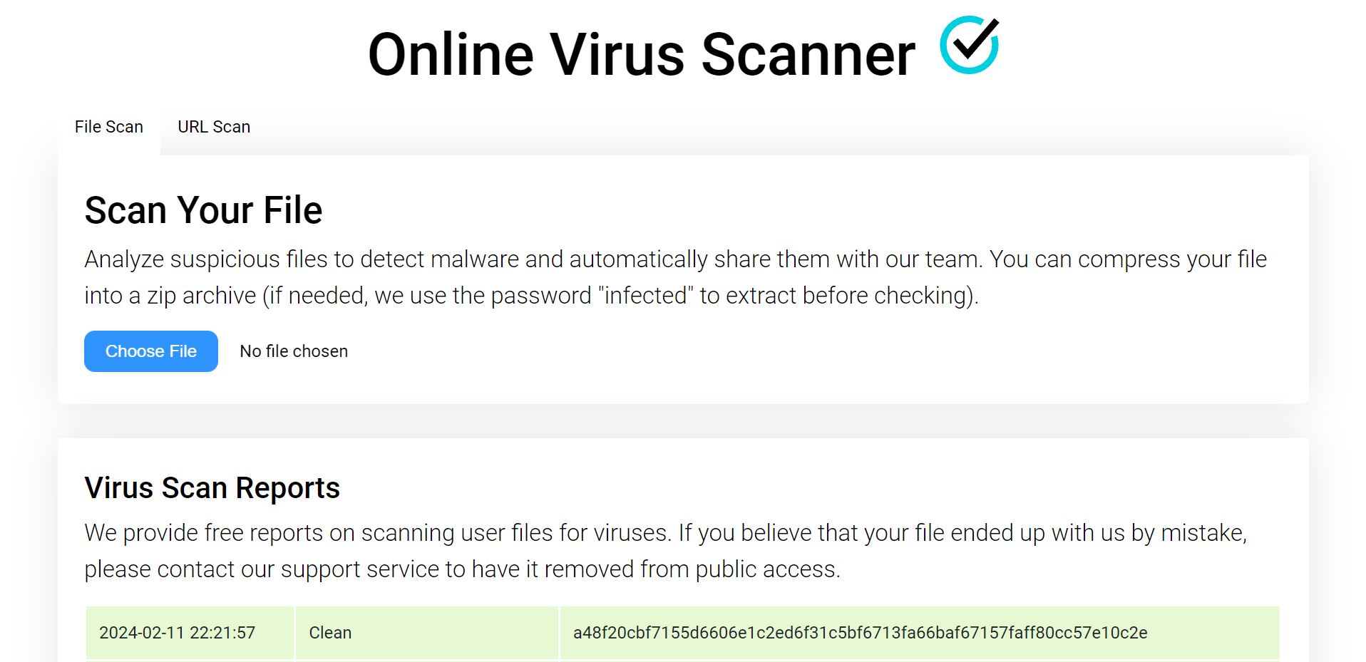 Gratis online virusscanner