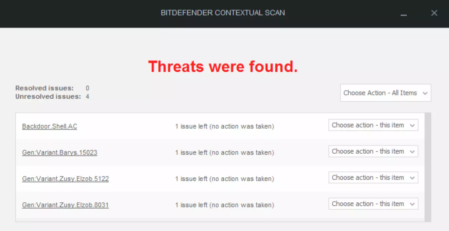 Gen:Variant.Zusy Bitdefender Detektion
