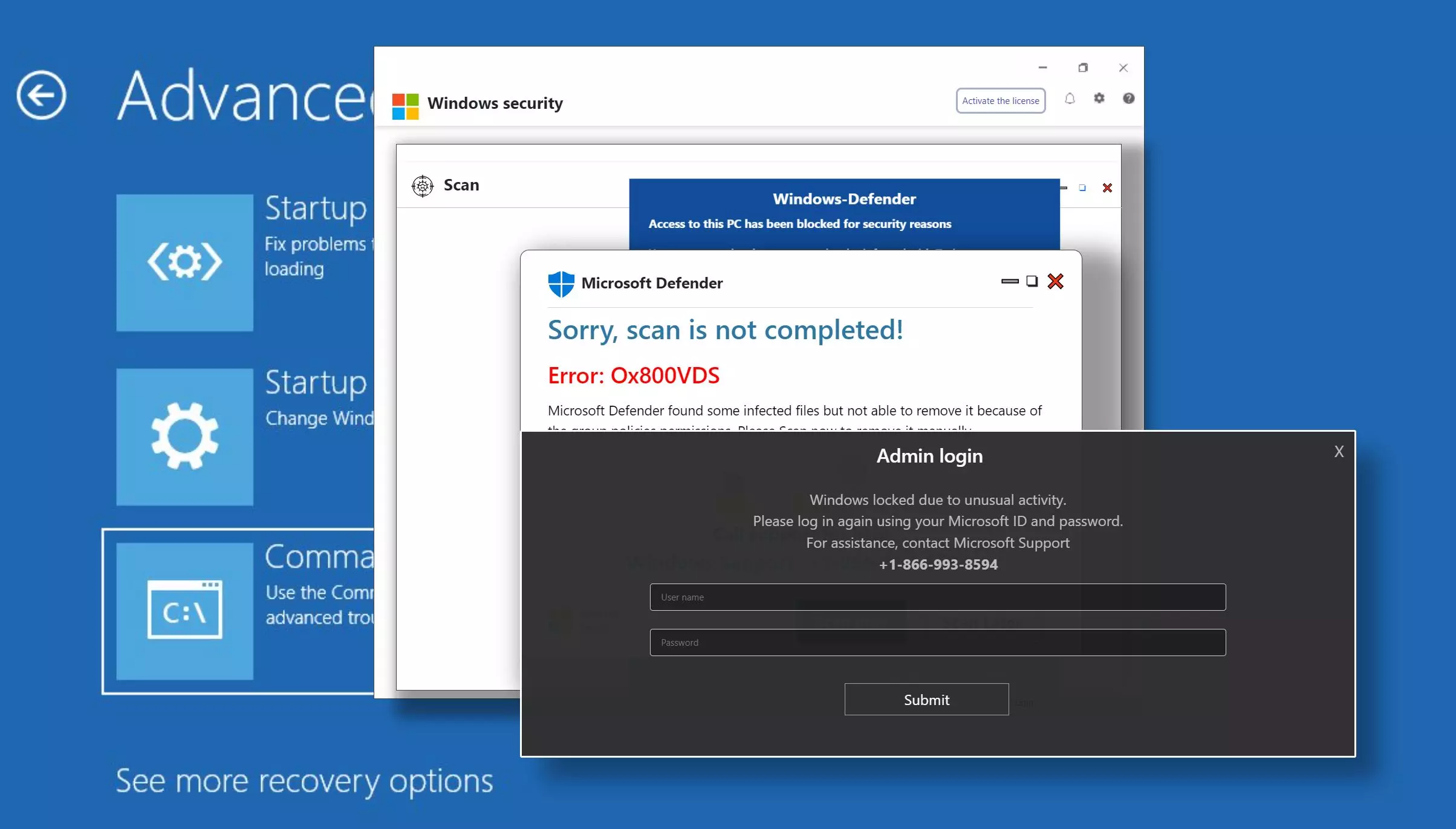 The deceitful Error: Ox800VDS