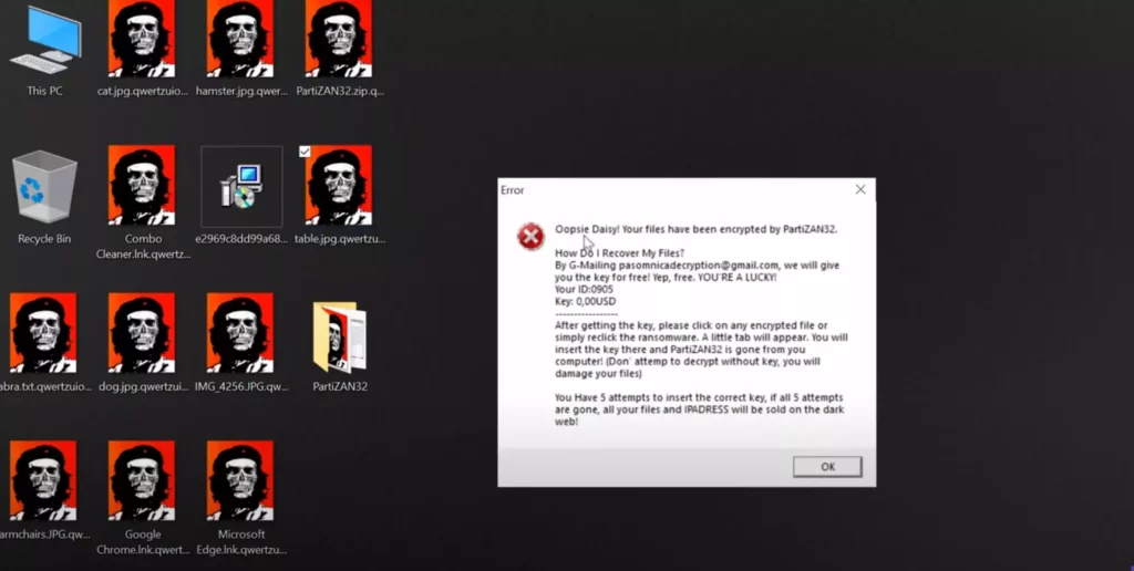 PartiZAN32 Ransomware